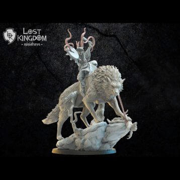 Mère des chamans sur loup géant