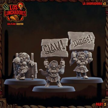 3 cheerleaders halflings - Los Lunchadores
