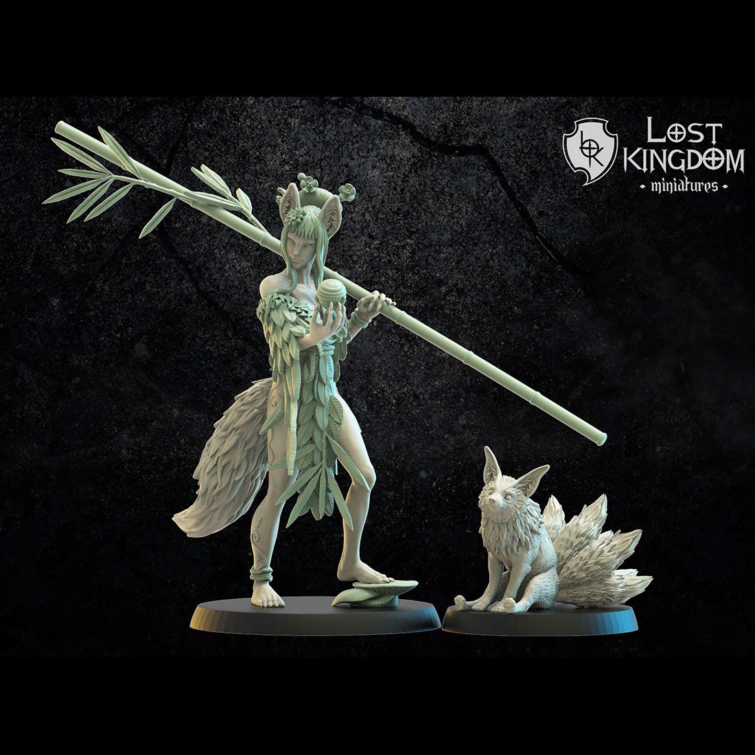 Druidesse elfe et son compagnon