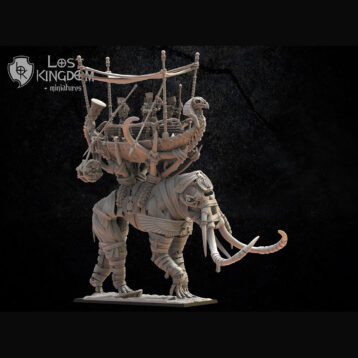 Eléphant de guerre squelette