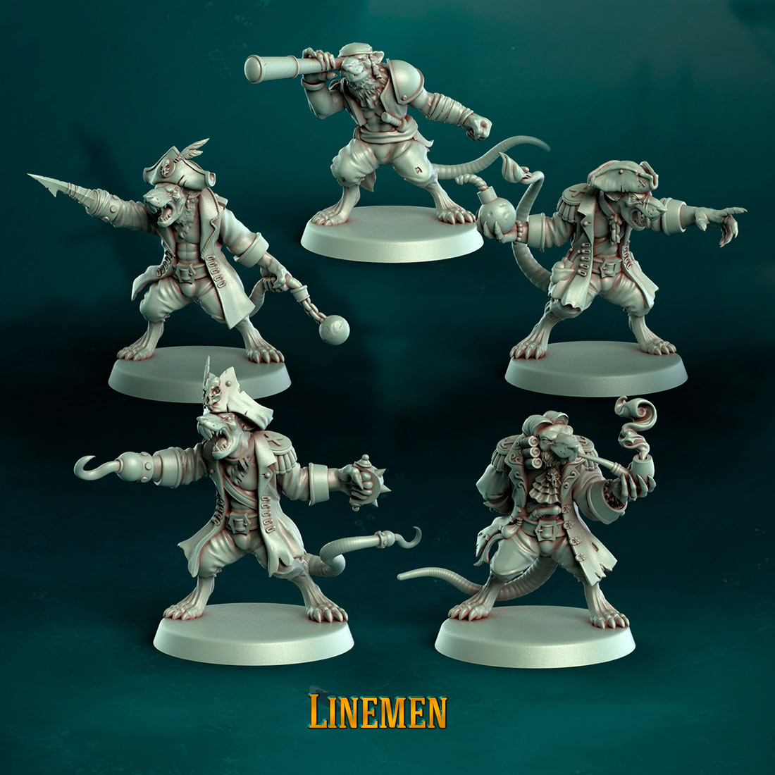 Equipe d'hommes-rats pirates - Linemen