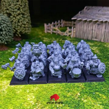 10 Gardes Dragon nains avec boucliers