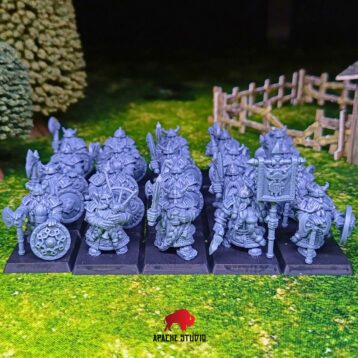 Gardes du Roi nains avec boucliers