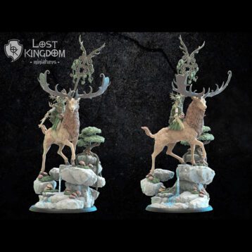 Héros forestier sur grand cerf