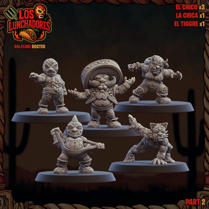 Halflings lunchadores - Ugni miniatures