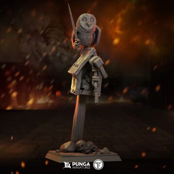 Chouette avec épée