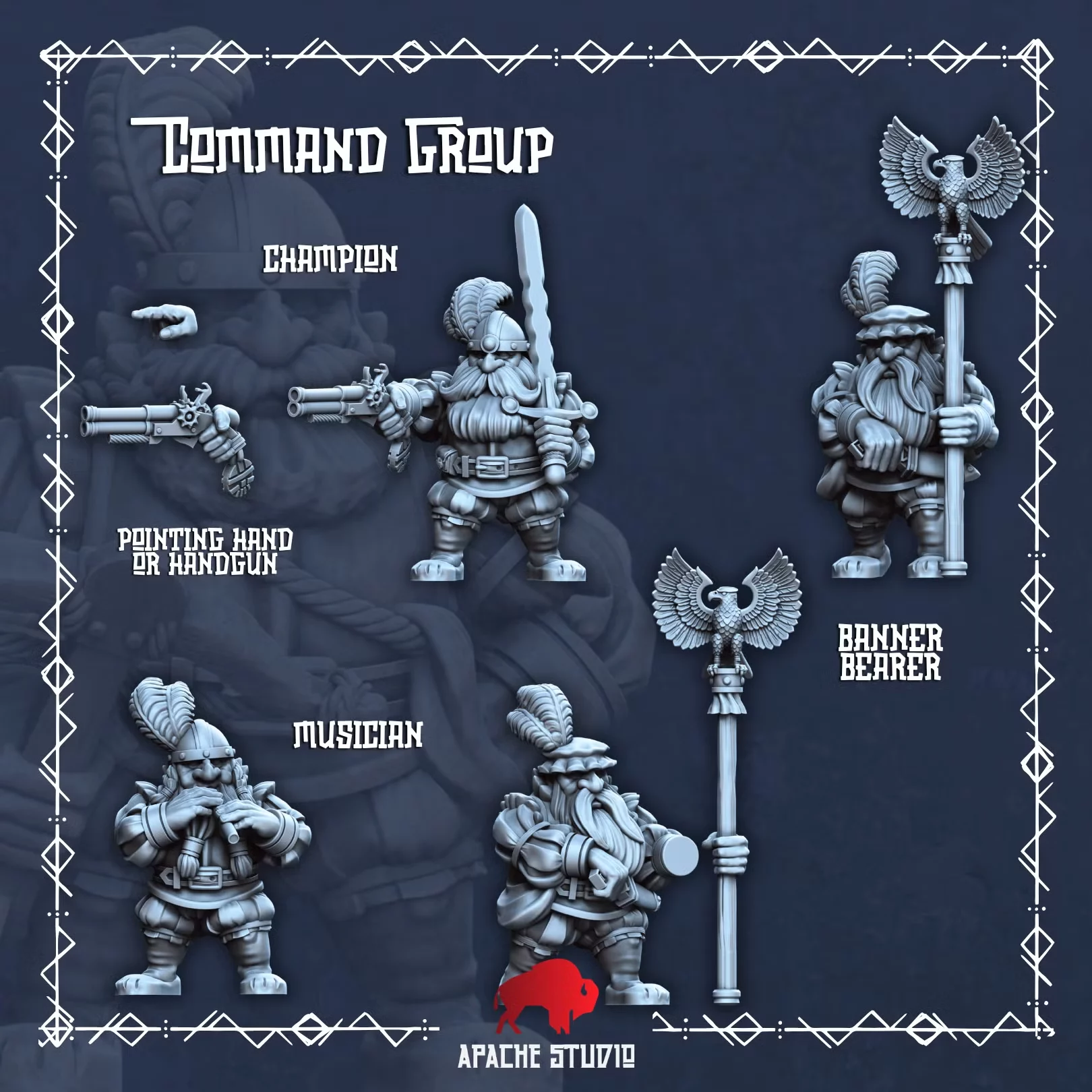 Mercenaires nains - Etat-major