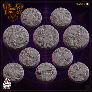 10 socles ronds Chaos - Fantasy football