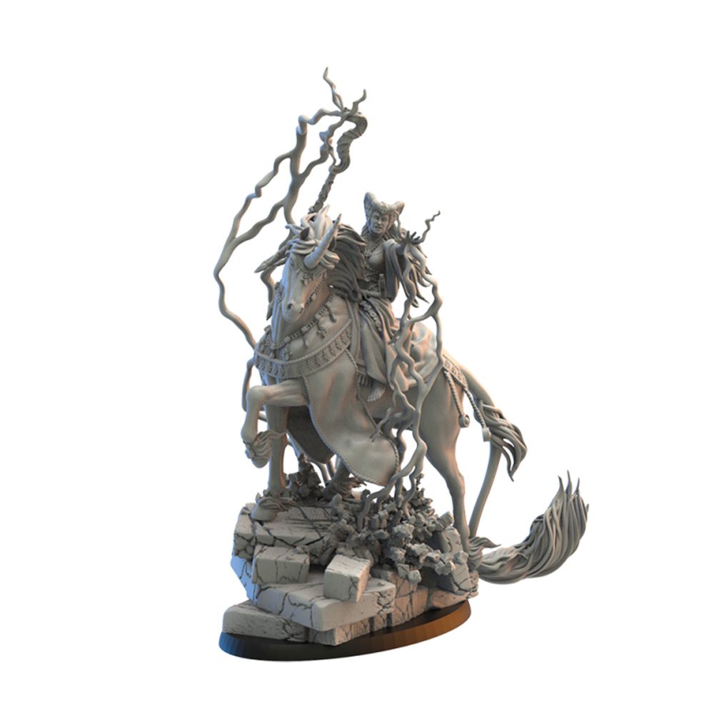 Sorcière sur licorne