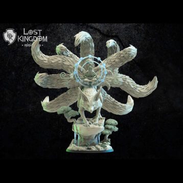 Druidesse sur renard à 9 queues